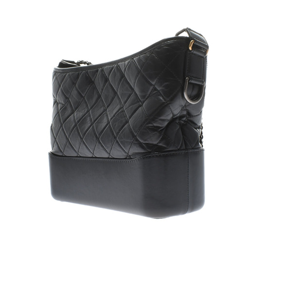 Chanel Black Gold Silver Hardware Vintage Calfskin Shoulder Bag - Picture 2 of 12